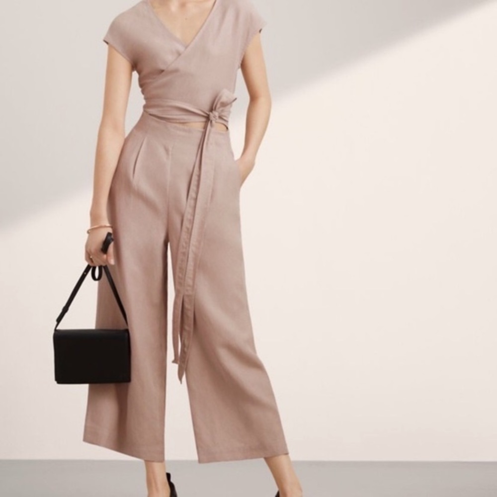 Aritzia Wilfred Brax Linen Jumpsuit Size 2